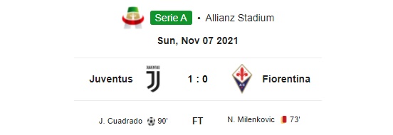 Juventus 1-0 Fiorentina