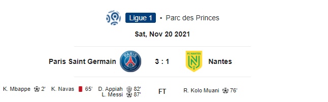 Highlight Paris Saint Germain 3-1 Nantes