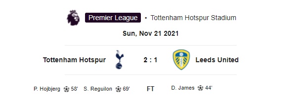 Highlight Tottenham Hotspur 2-1 Leeds United