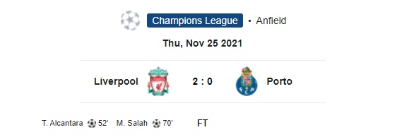 Highlight Liverpool 2-0 FC Porto