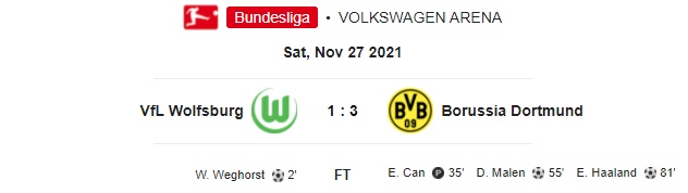 Highlight Wolfsburg 1-3 Borussia Dortmund
