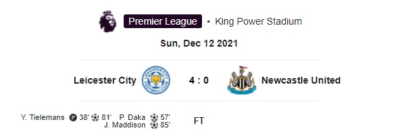 Highlight Leicester City 4-0 Newcastle United