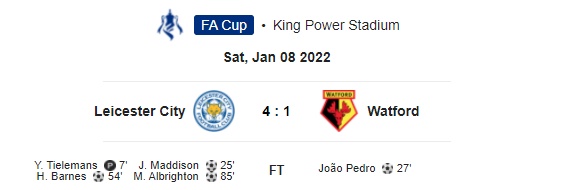 Highlight FA Cup Leicester City 4-1 Watford