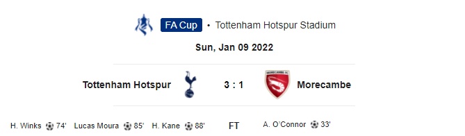 Highlight  FA Cup Tottenham Hotspur 3-1 Morecambe
