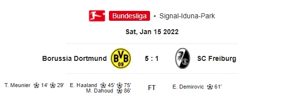 Highlight Borussia Dortmund 5-1 SC Freiburg