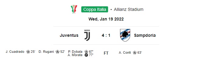 Highlight Coppa Italia Juventus 4-1 Sampdoria