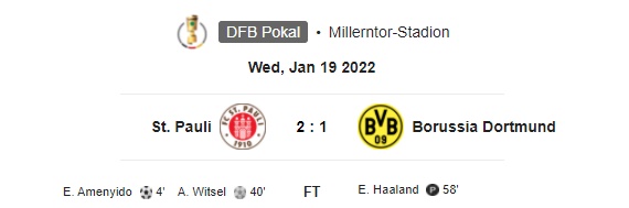 Highlight FC St. Pauli 2-1 Borussia Dortmund