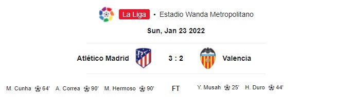 Highlight Atletico Madrid 3-2 Valencia